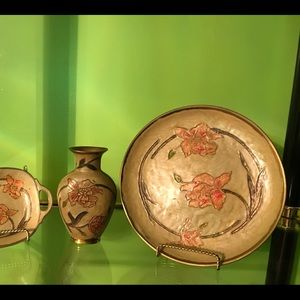 3 piece Brass home decor